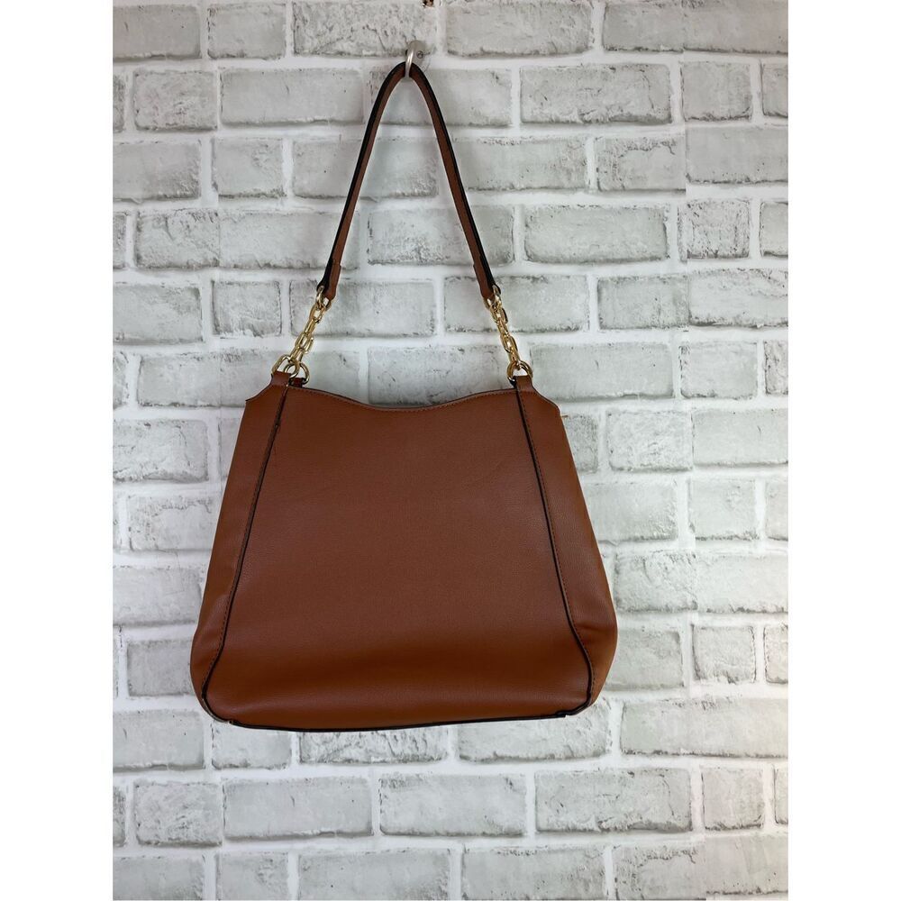 Seven Days Lifestyle & Dreams Vegan Leather Shoulder Bag Brown with Gold Chain - Picture 14 of 14